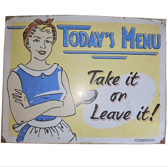 Personalized Chibi Woman Kitchen Metal Sign - Gift Idea For Mother's Day/Cooking Lover - Julie's Kitchen main image 0